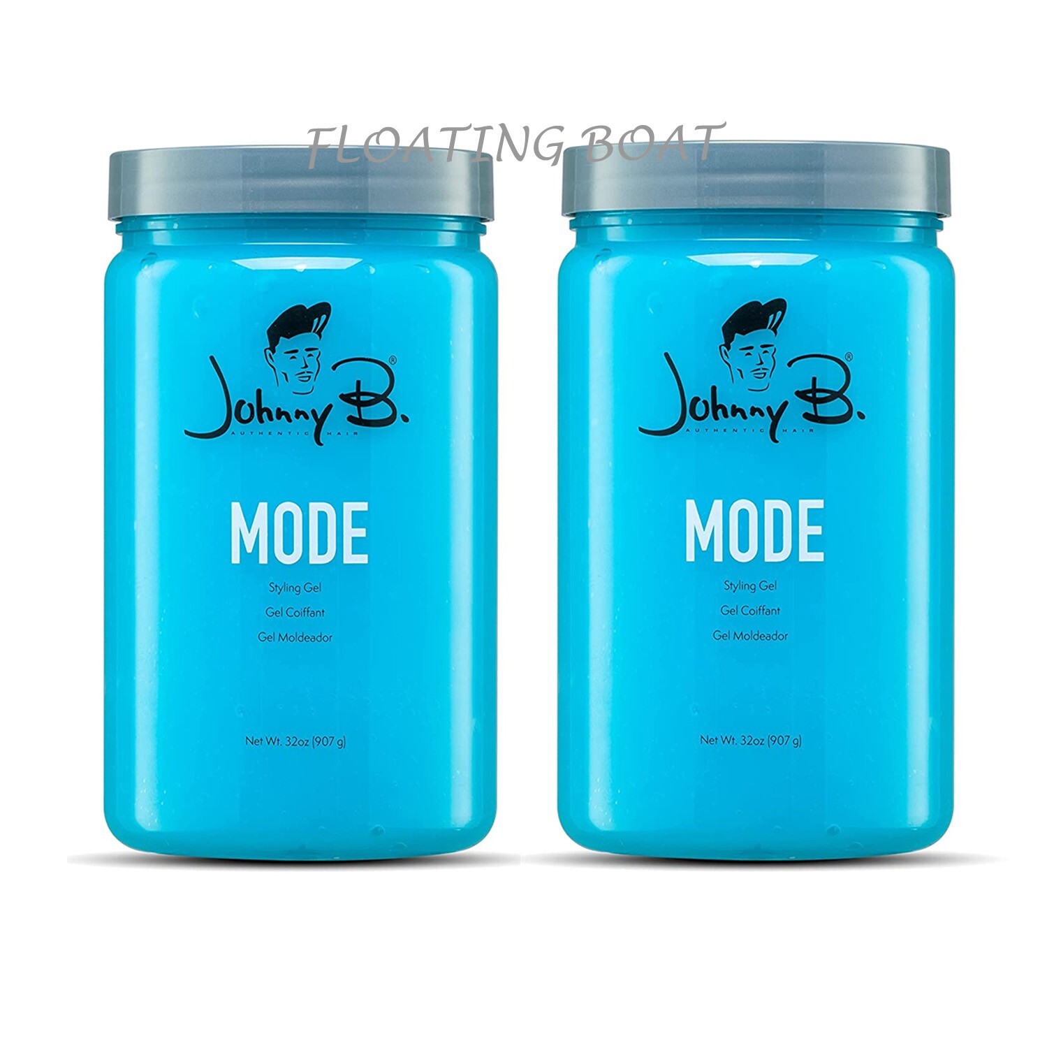 2 Pack of Johnny B Mode Hair Styling Gel 32 oz Med Hold Wet Look