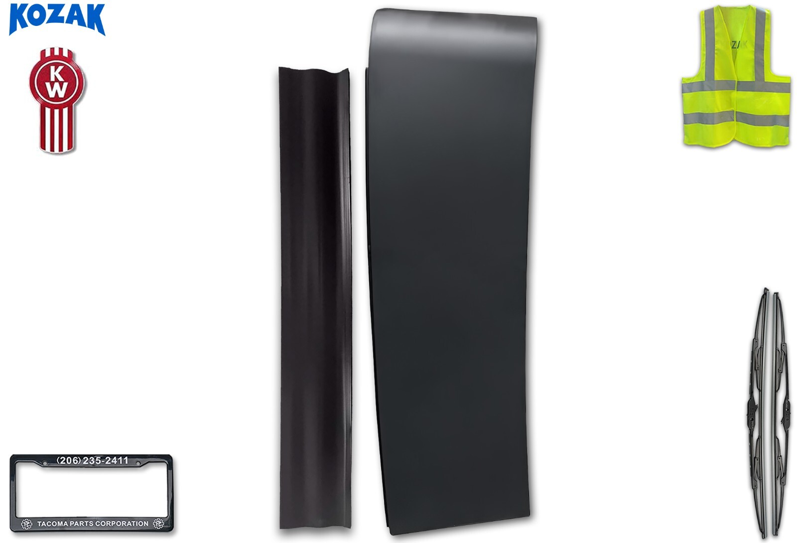 Cab Cabin Plastic Upper Sleeper Fairing w/ Extension Right Kenworth T680 2022+