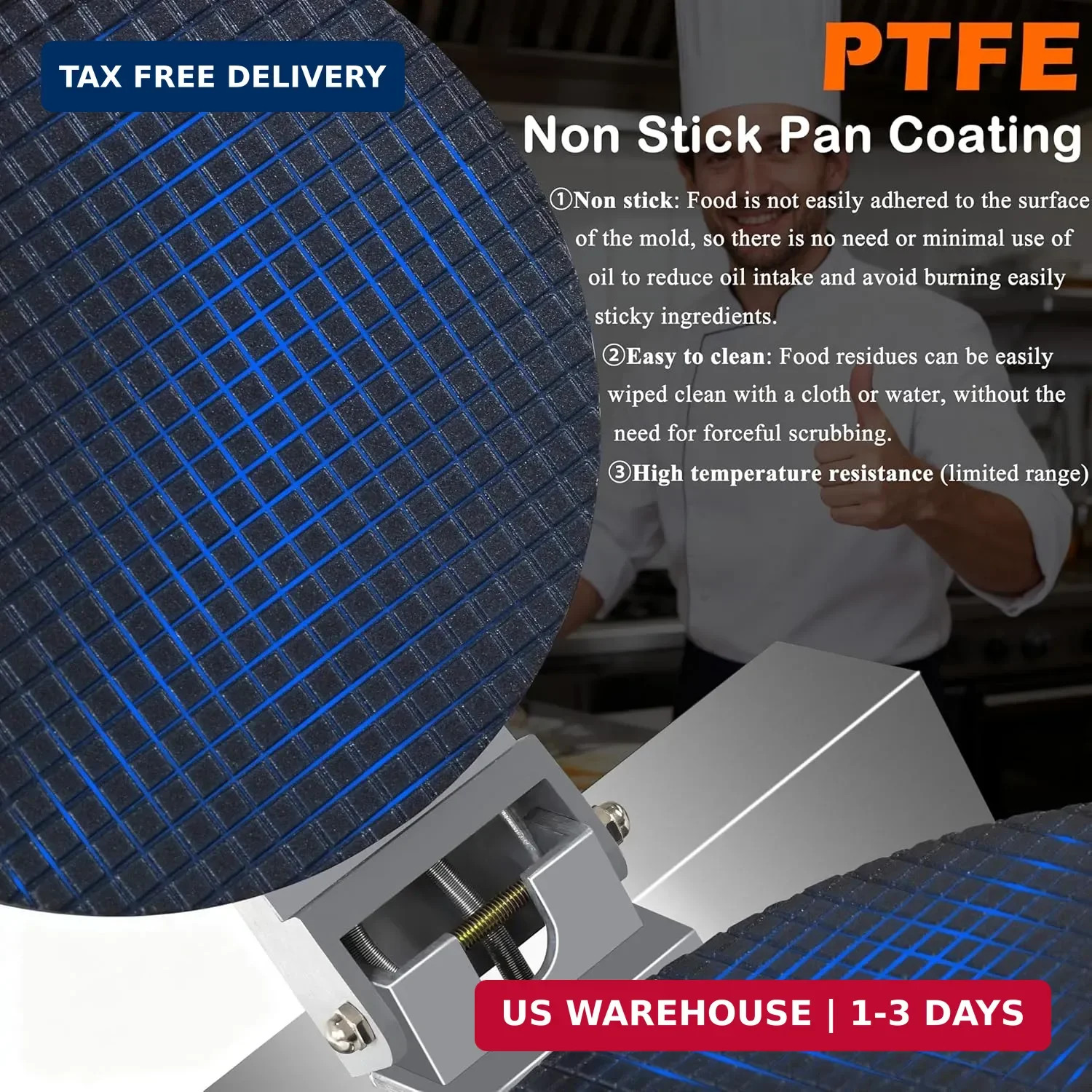 1300W Commercial Waffle Cone Maker Ice Cream Cone Machine Temp Timer Control