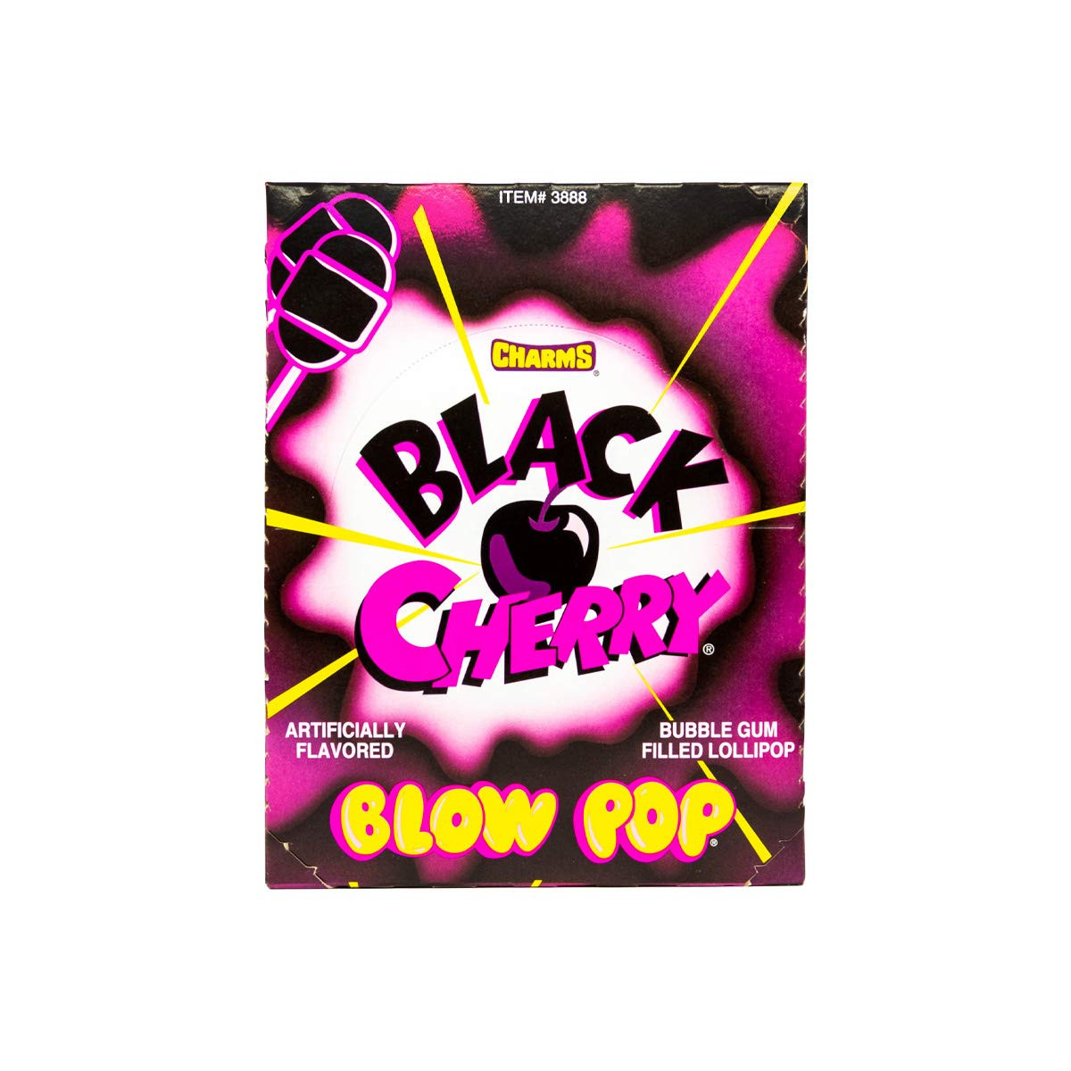 Charms Blow Pops, Black Cherry Flavor, 48-Count Box