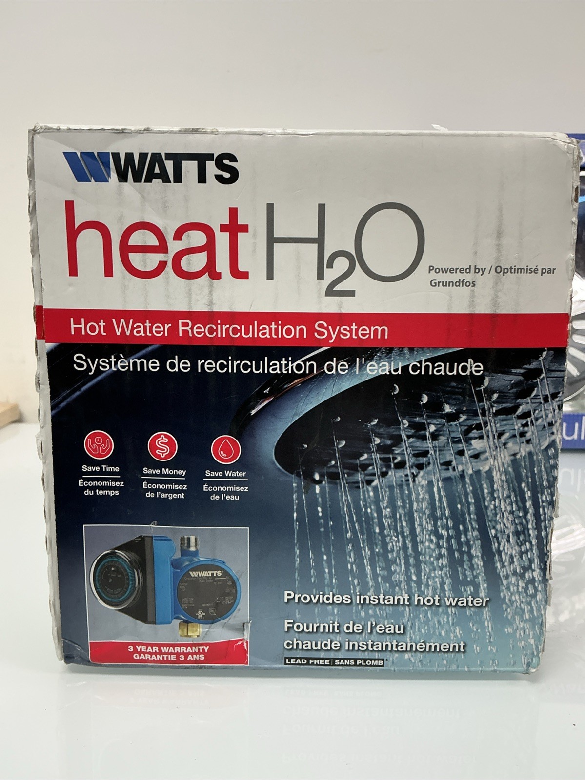 Watts Heat H20 HWRS-WH Hot Water Recirculation System 24 Hr Programmable Timer