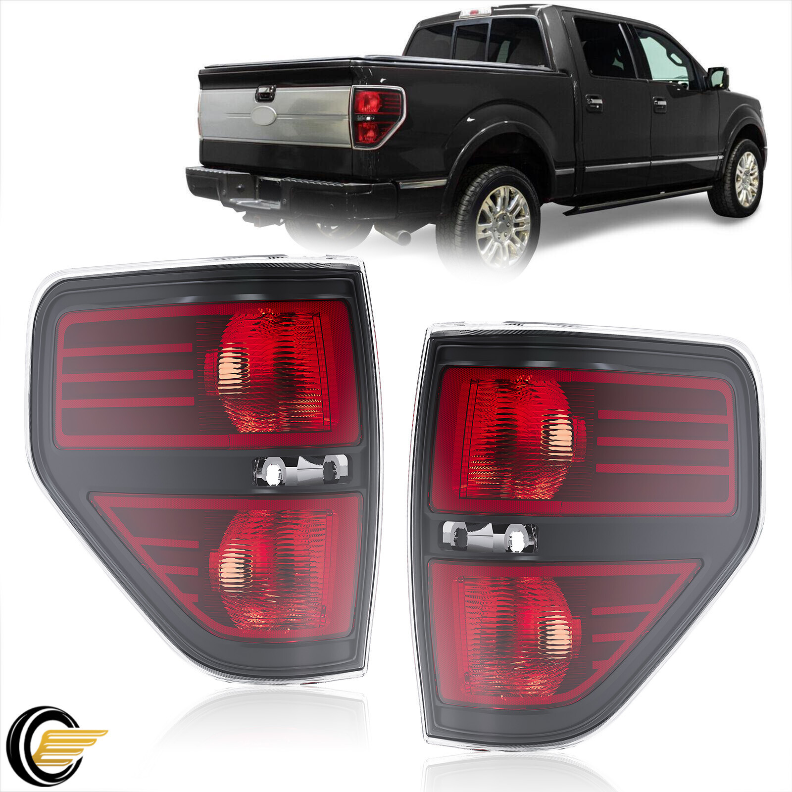 Tail Lights Rear Brake Lamps Left+Right Fit For Ford F-150 F150 Pickup 2009-2014