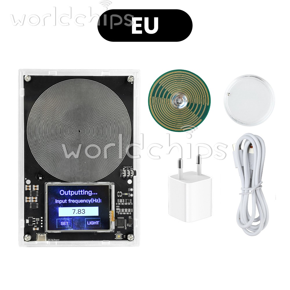 DC 5V Schumann Wave Generator 0.01-99999Hz Adjustable Touchscreen Type C + Case