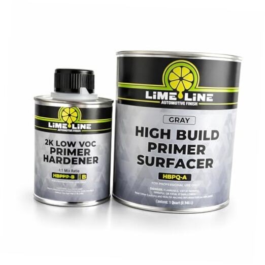 Sand-able Automotive Primer Surfacer, Direct-to-Metal, High Build 2k Gray