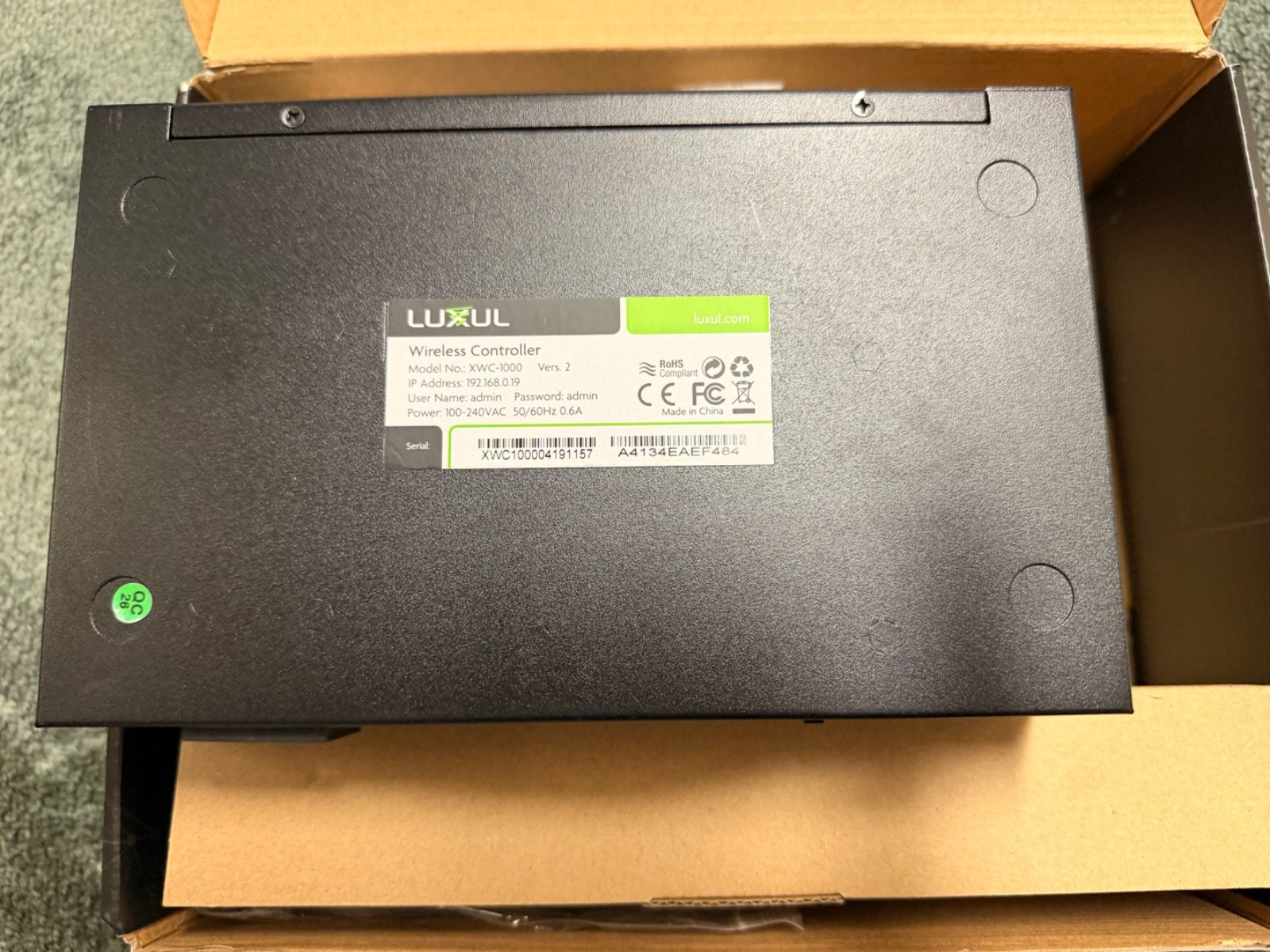 Luxul XWC-1000 V2 Wireless Access Point Controller