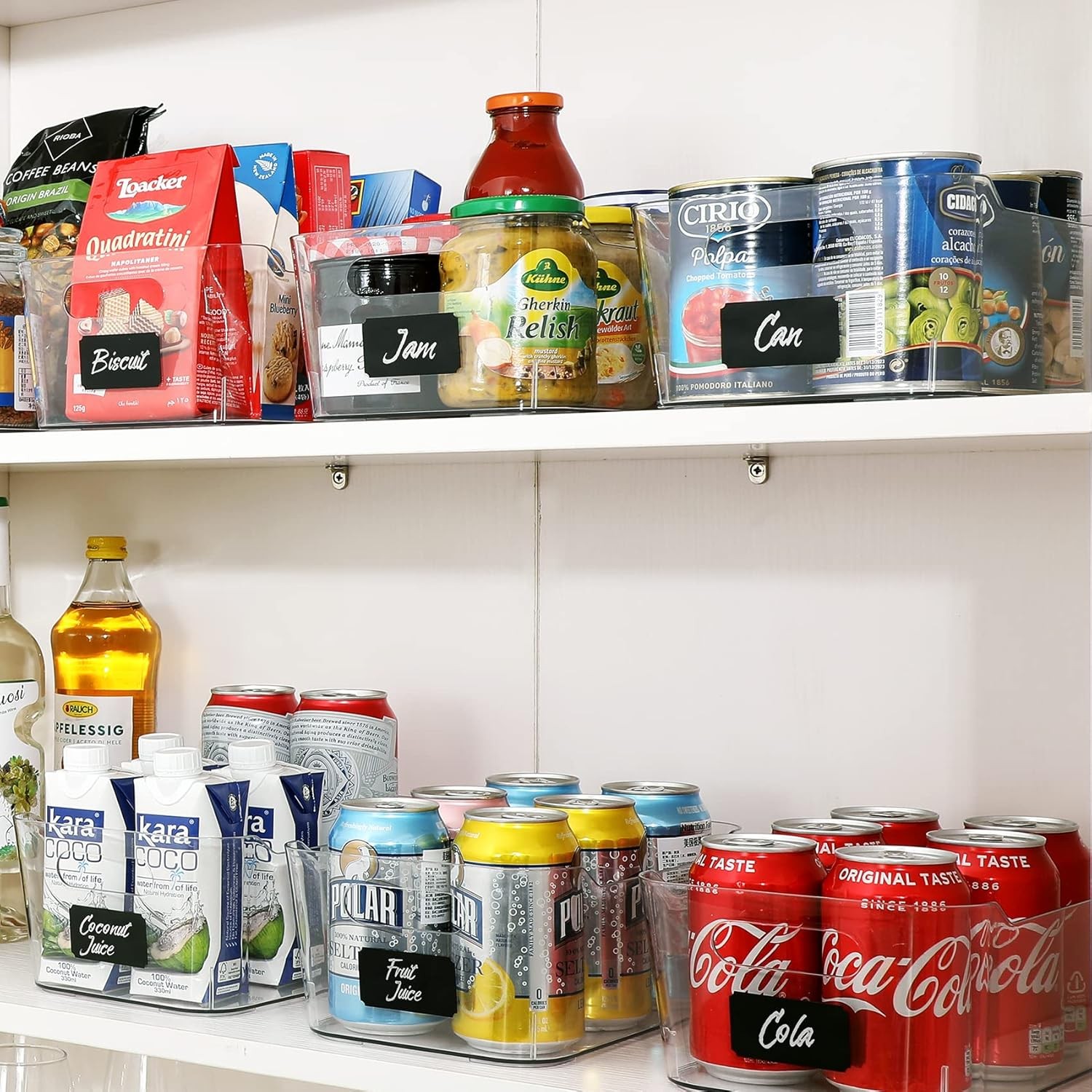 12-Piece Multifunctional Clear Plastic Storage Box Set (Includes Labels)