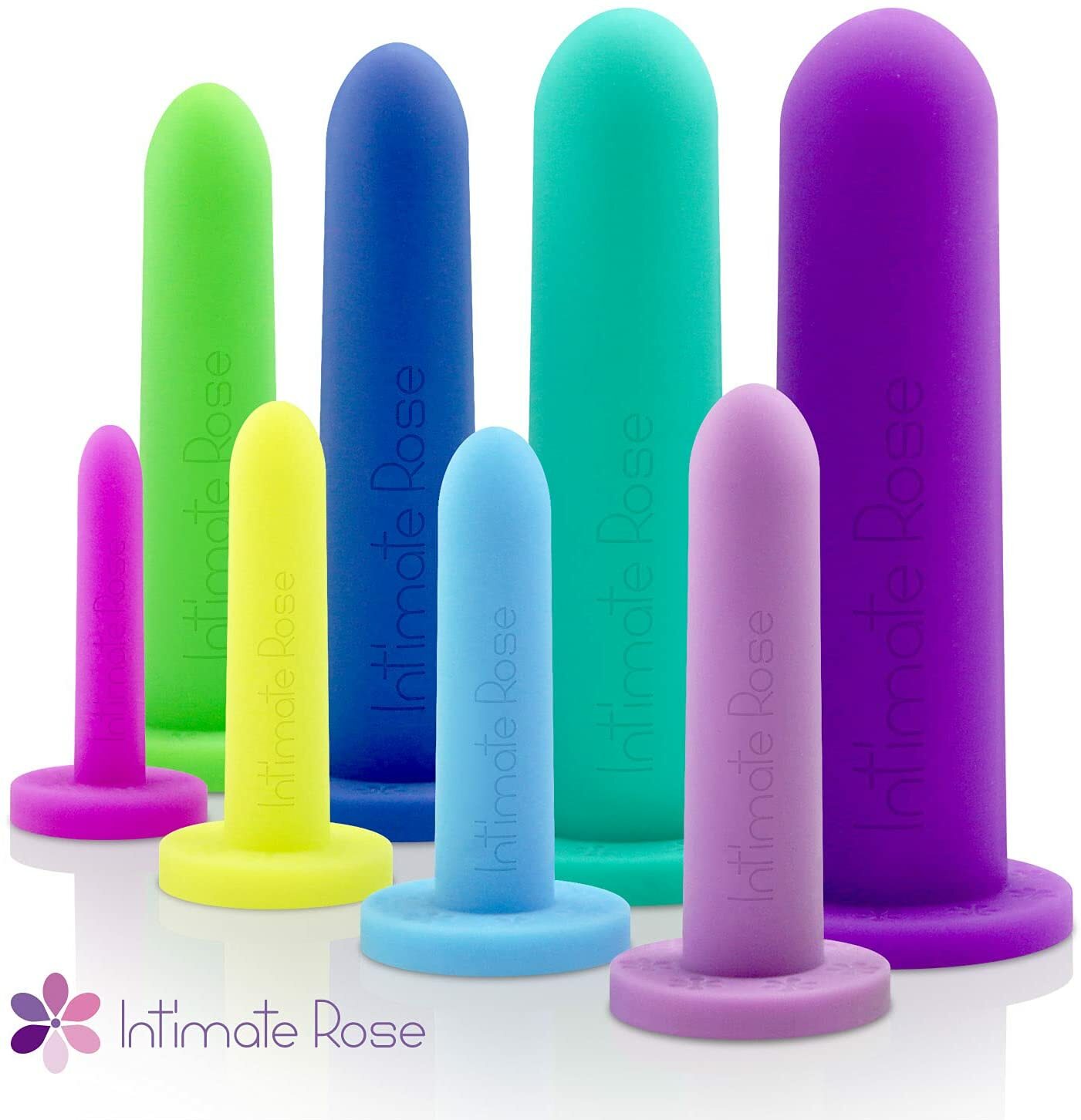 Silicone Dilators for Women & Men, Medium 4-Pack Sizes 3-6 Dilator Intimate Rose