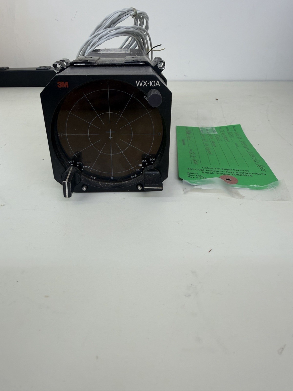 WX-10A Stormscope Display With Rack PN:78-8047-0984-4 - Condition Unknown