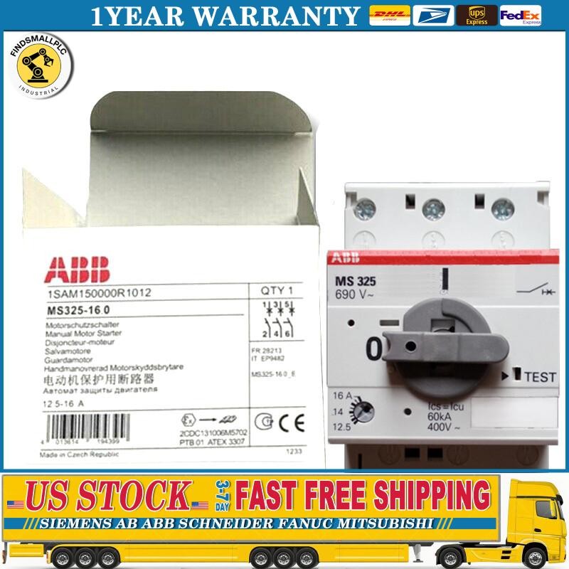New In Box ABB MS325-16 Motor Circuit Breaker 12.5-16A US Free TAX