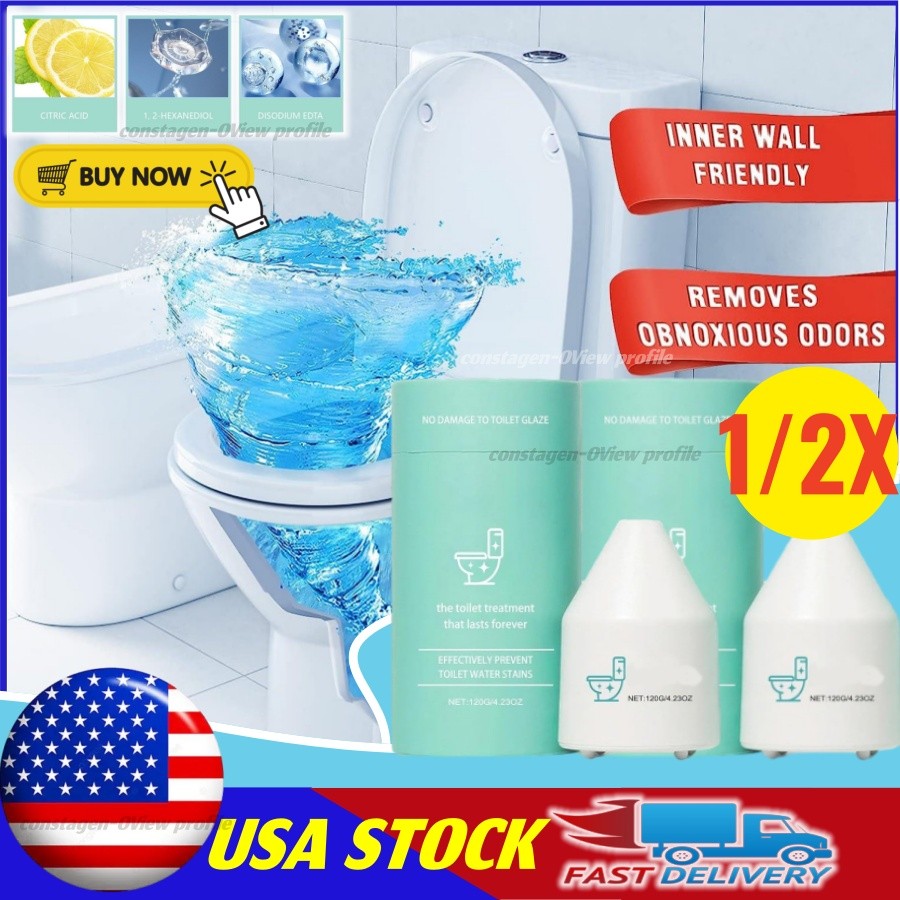 1~2Packs Crazy Clean Pro Toilet Bowl Cleaner, Crazy Klean Toilet Cleaner 120g US