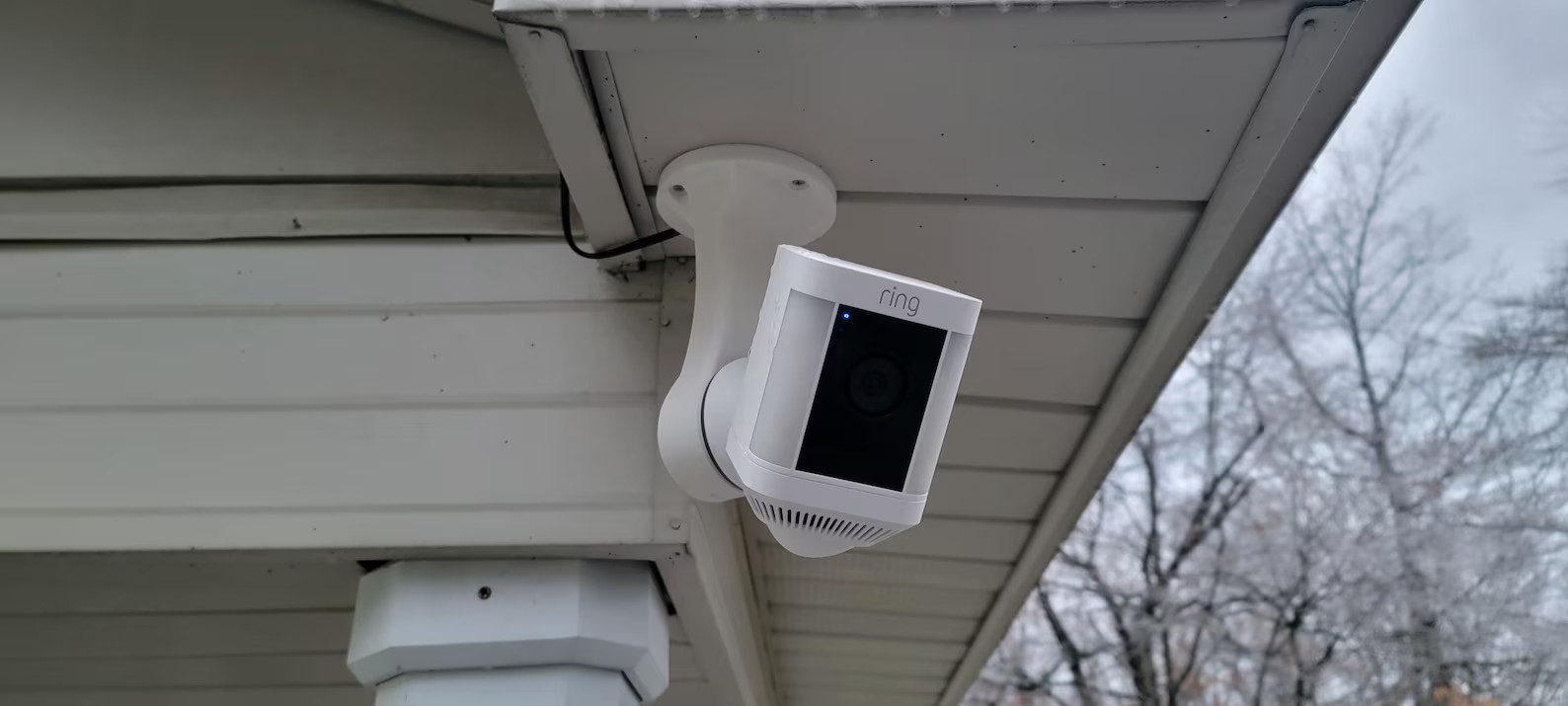 Ring Spotlight Camera Plus Plug-In Multi-Use Mount Ceiling, Wall, under Eaves