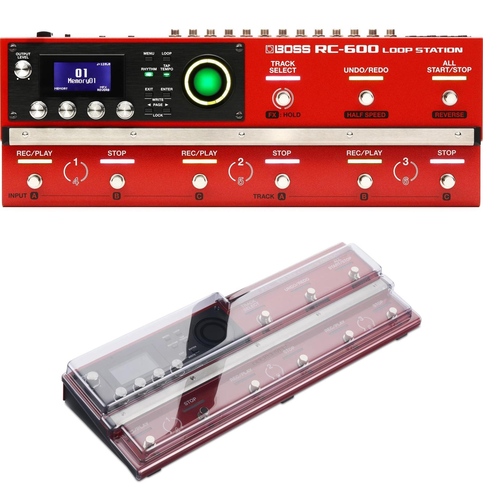 Boss RC-600 Loop Station Looper Pedal with Decksaver
