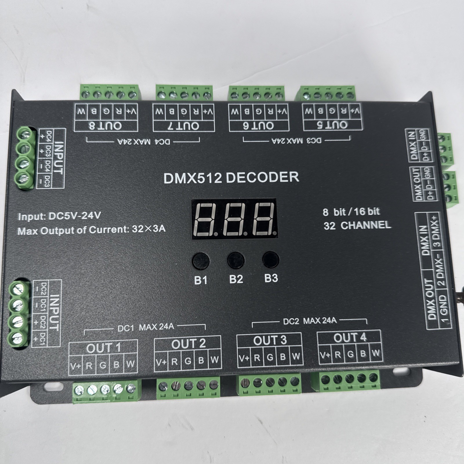 32 Channel 96A RGBW DMX 512 LED Decoder Controller DMX Dimmer DC5-24V RGBW