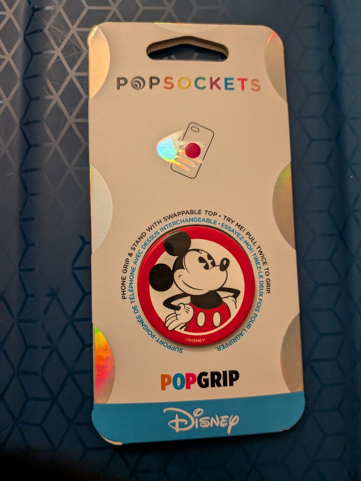 Popsockets Disney Mickey Mouse Swappable Top Grip Popsocket Pop Socket - NEW
