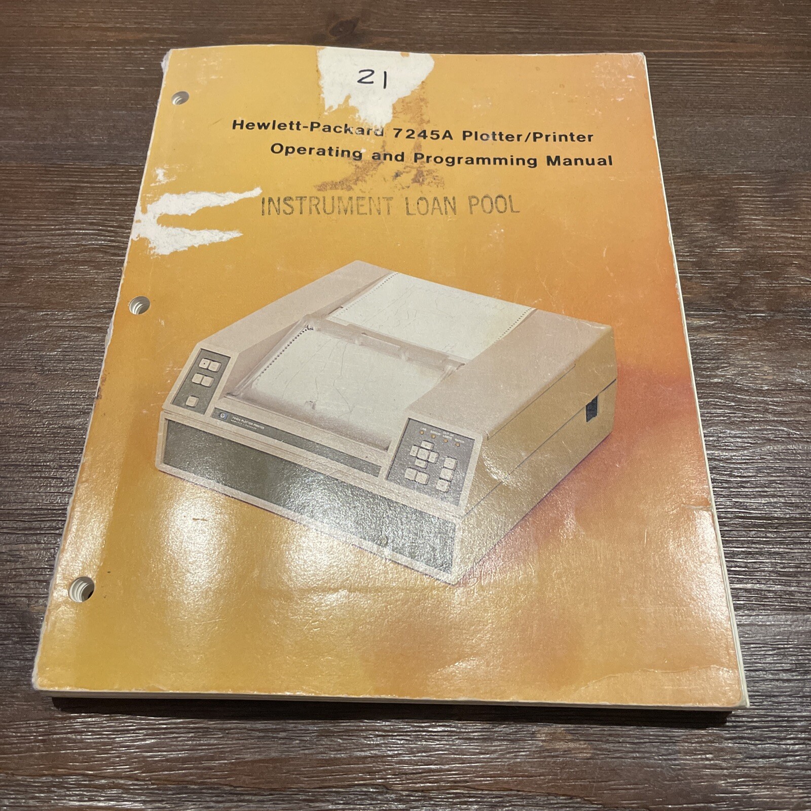 HP 7245A Plotte/Printer Operating & Service Manual 07245-90001