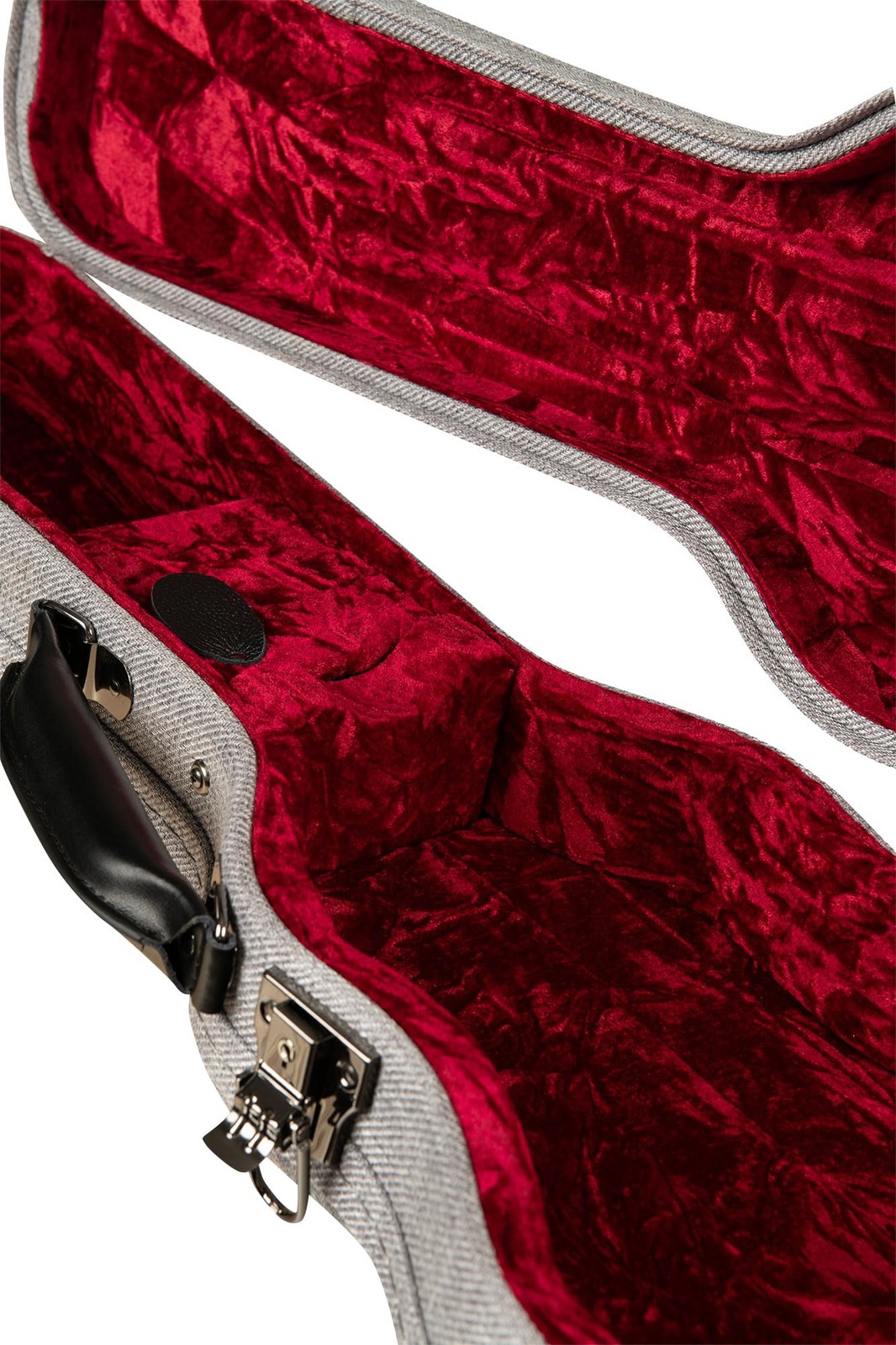 Archtop Ukulele Hardcase Gray Tweed Concert