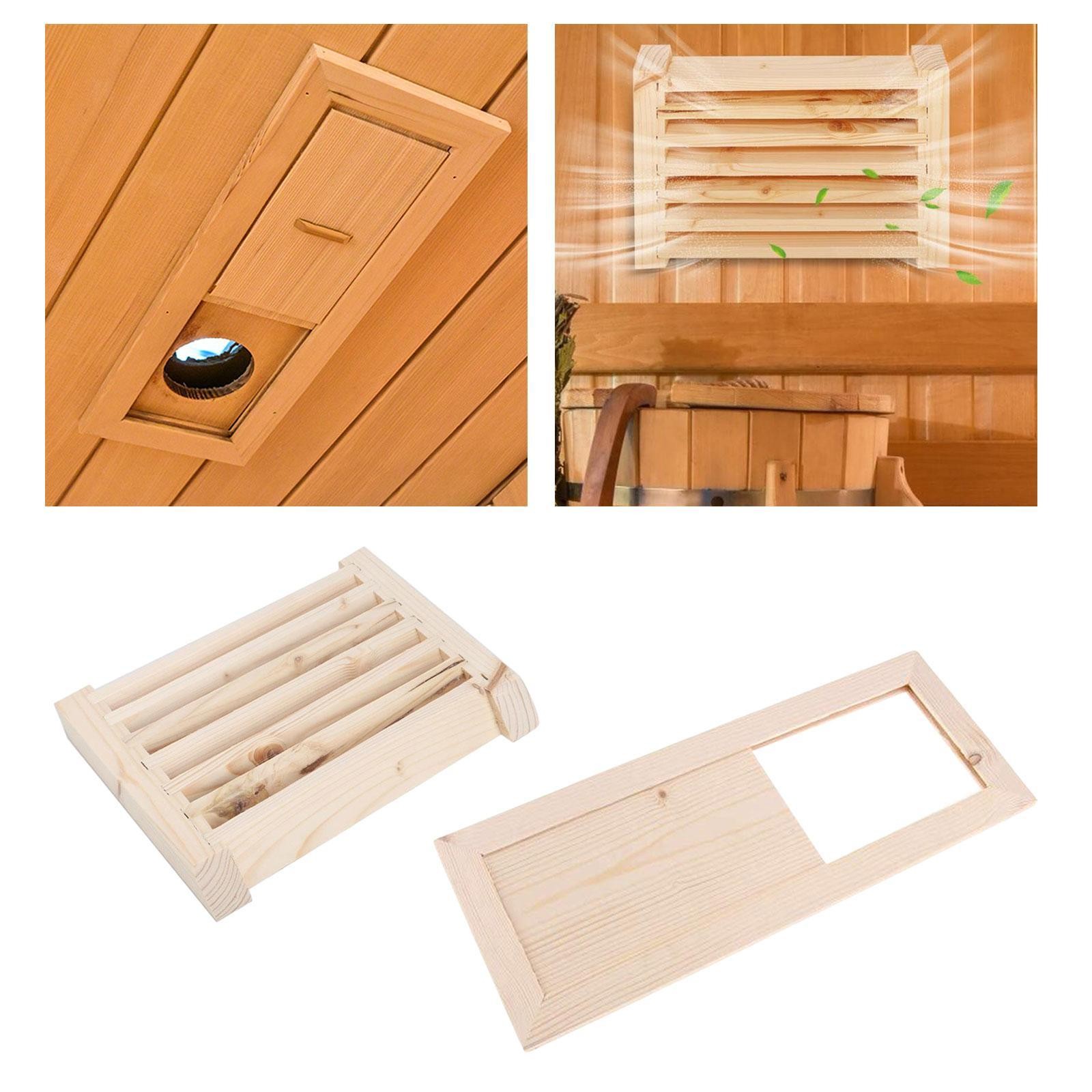 Steam Room Air Vent Grille Easy Installation Wood Blinds Air Ventilation Panel