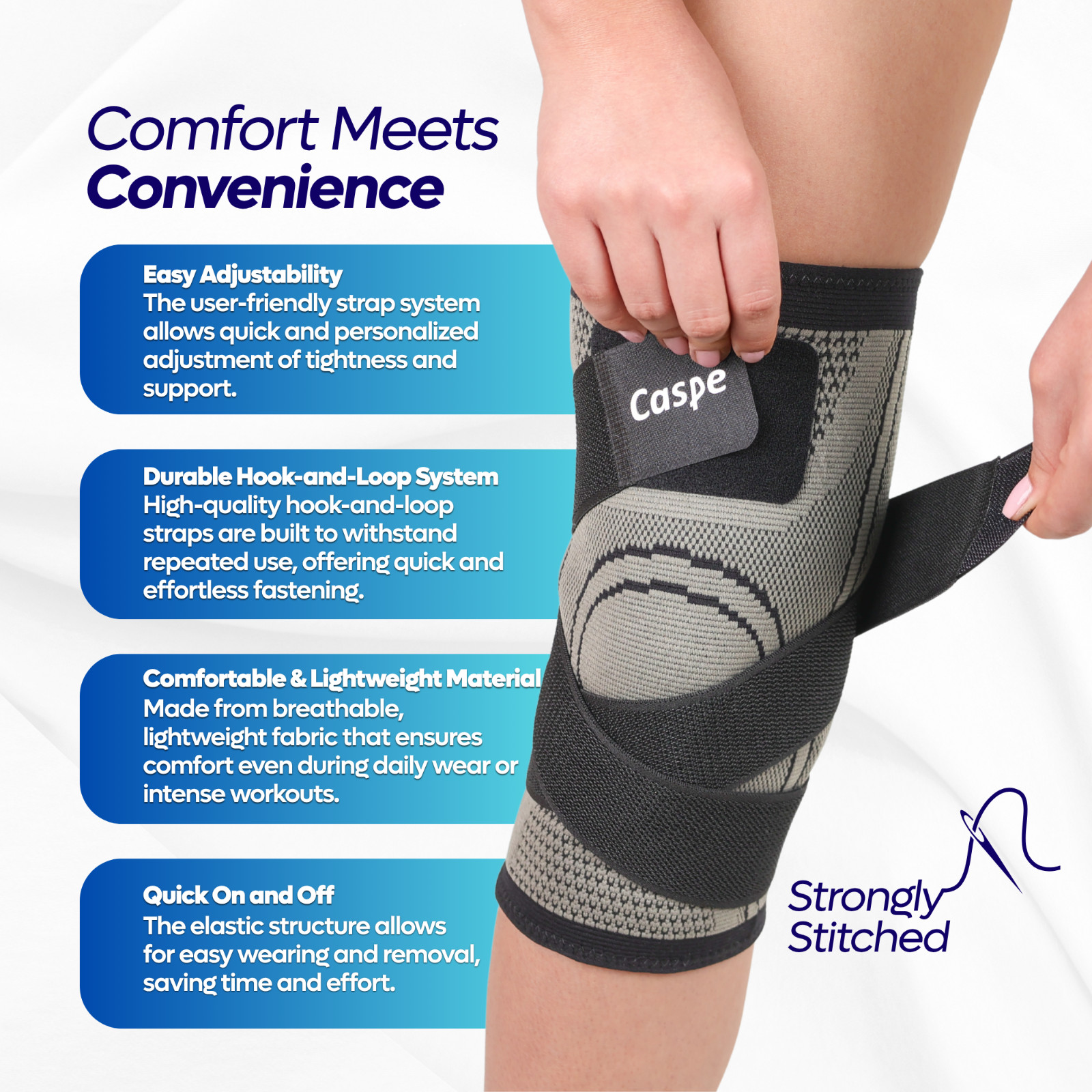 2Pcs Compression Sleeve Knee Brace Support Protector Arthritis Joint Pain Relief