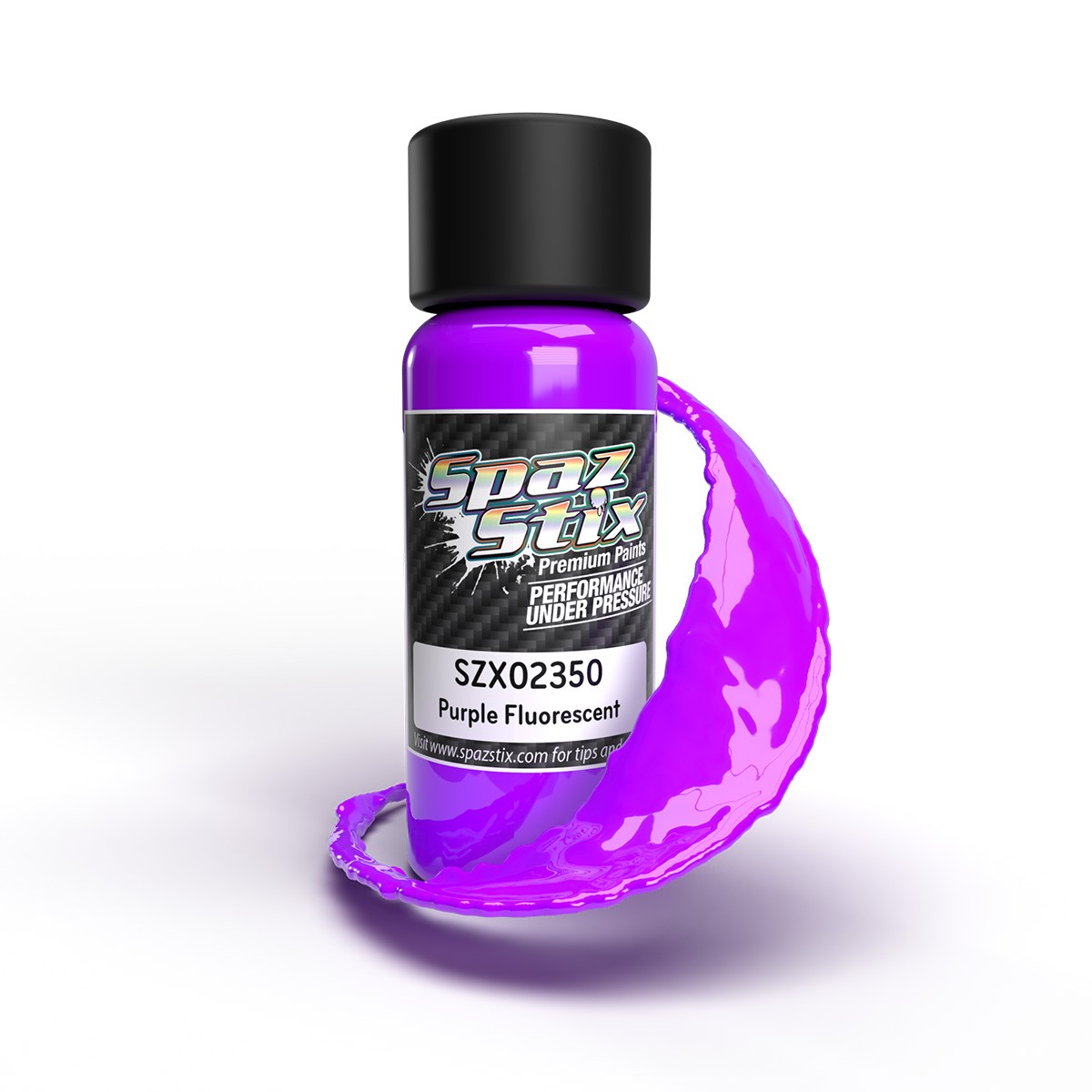 Spaz Stix Purple Fluorescent Airbrush Ready Paint 2oz Bottle SZX02350 02350