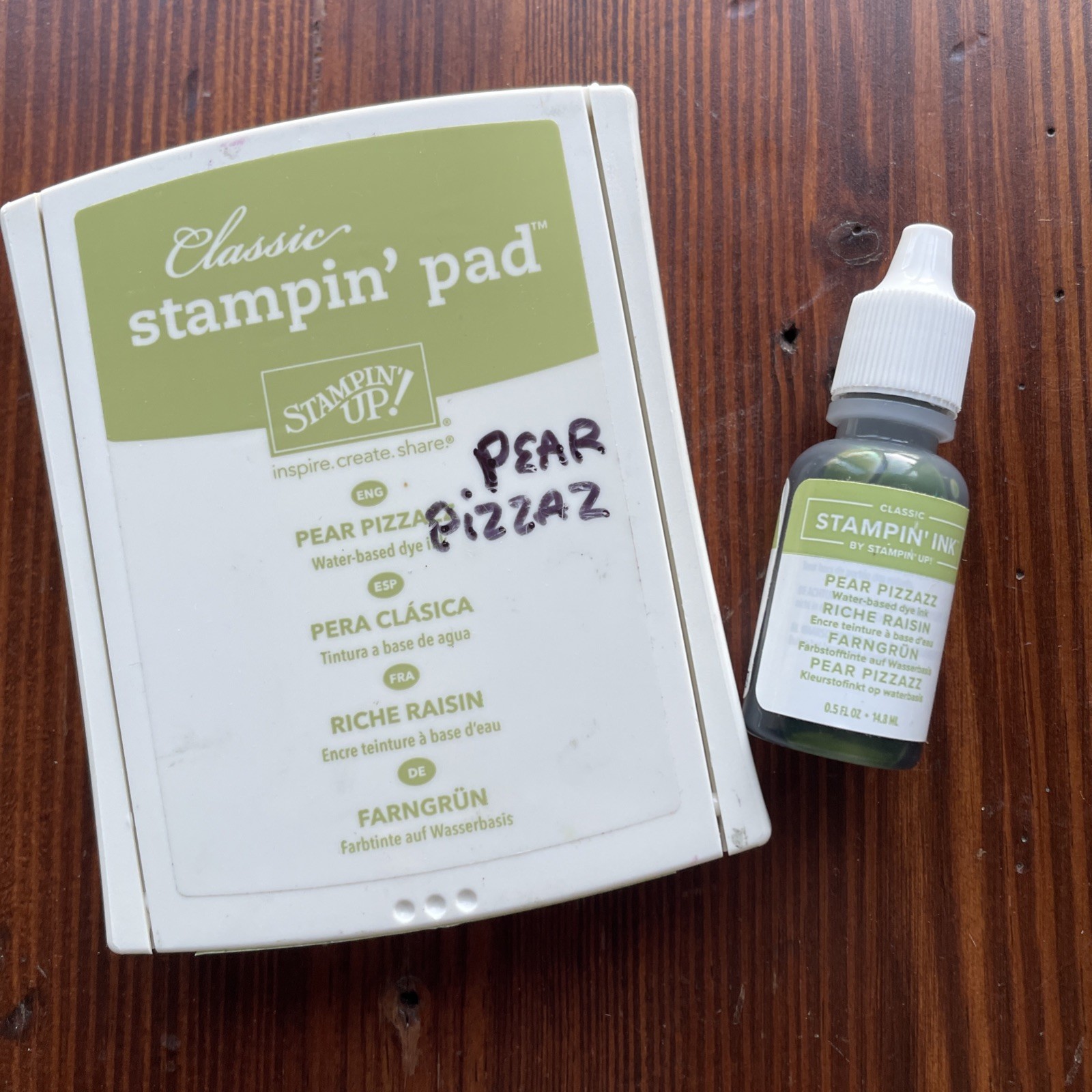 Stampin’ Up! PEAR PIZZAZZ Classic Foam Style Ink Pad & Full Ink Refill, Reinker