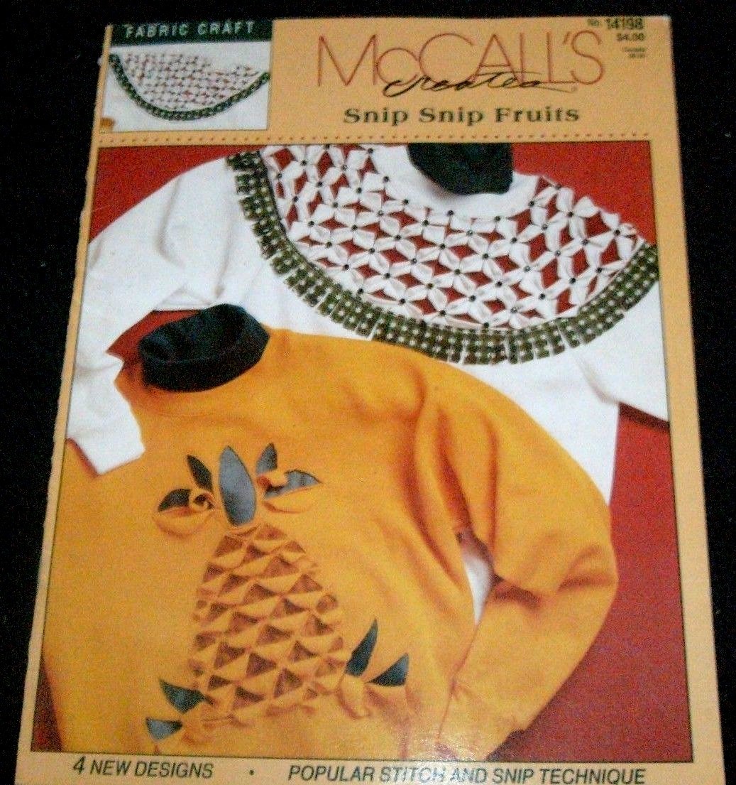 McCall's creates Snip Snip Fruits 14198 - decorate oversized sweatshirts - 1993