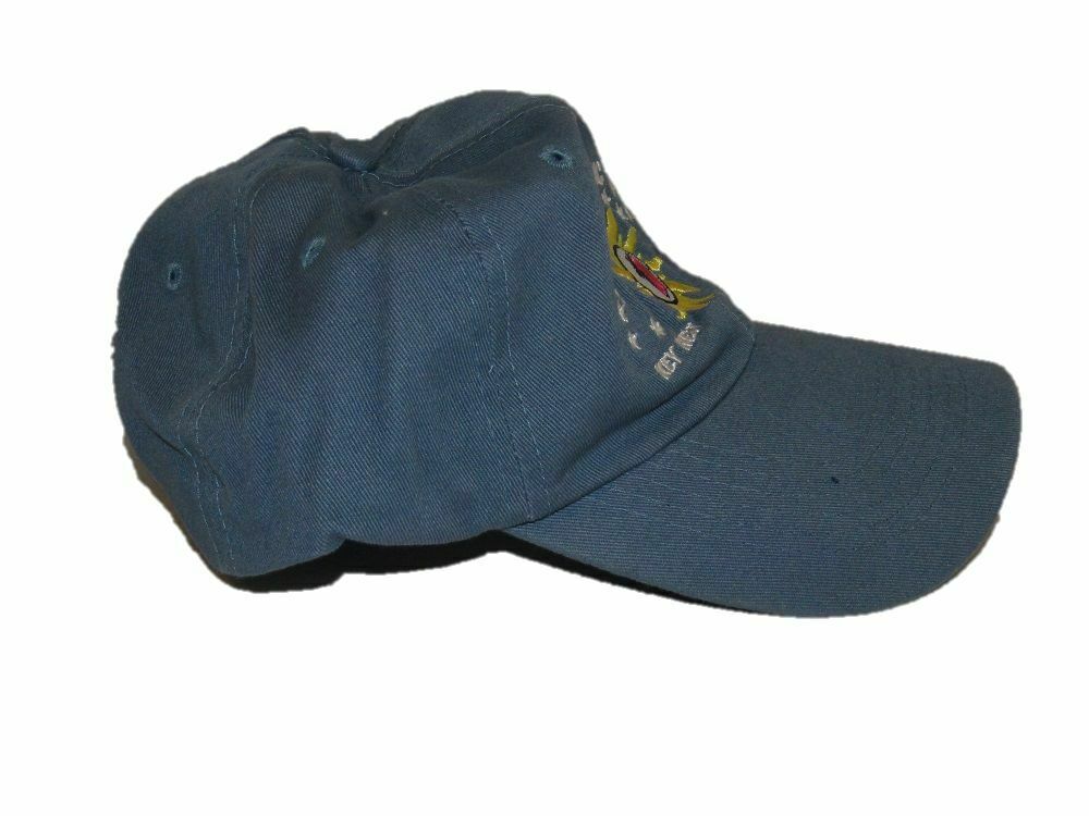 Key West Florida Conch Republic Deep Washed Light Blue Baseball Hat Cap (RUF)