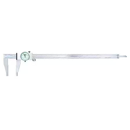 Insize 1316-24 Dial Caliper, 0-24" Range, 3.3"Jaw D, White