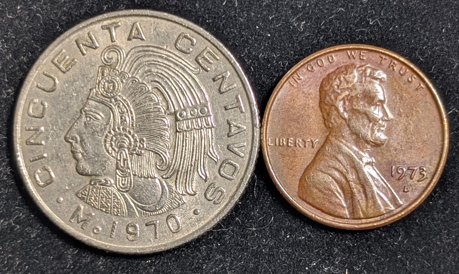 1970 Mexico 50 Centavos Circulated KM# 452