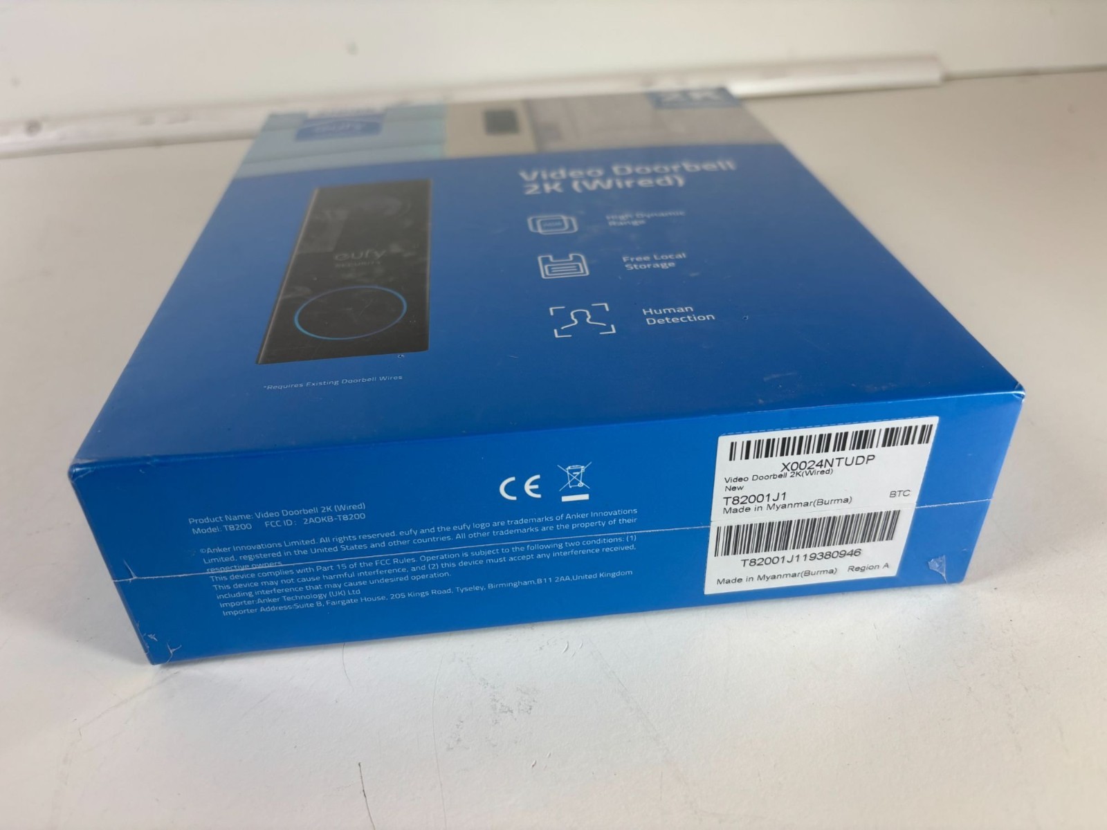 Eufy Security 2K Wired Video Doorbell With Local Storage HDR & Human Detection