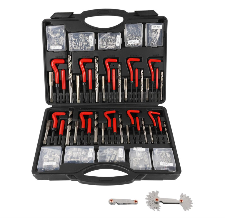263 PCS Helicoil Thread Repair Kit Metric & Sae Hss Drill Helicoil Repair Kit...