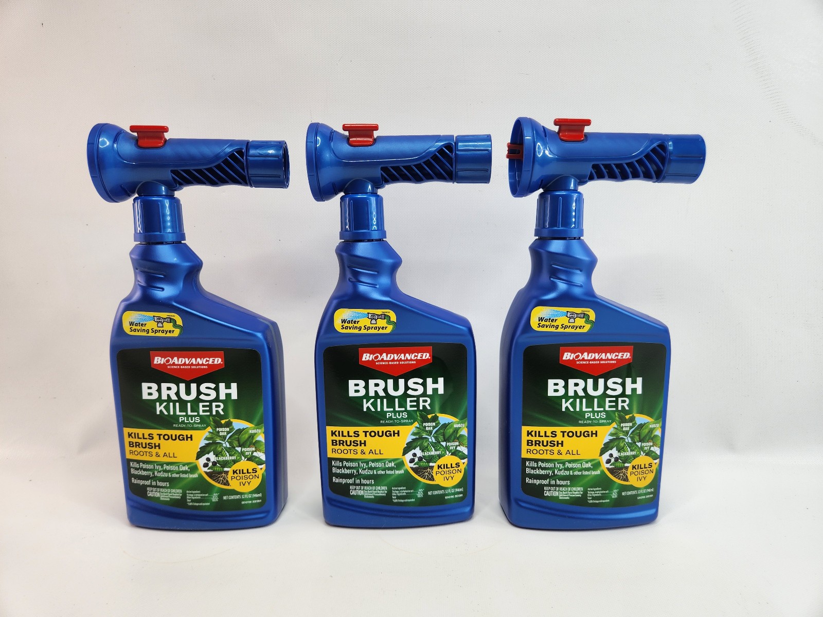 3 Pack Bioadvanced Brush Killer - New 32oz Bottles w/ Hose nozzle