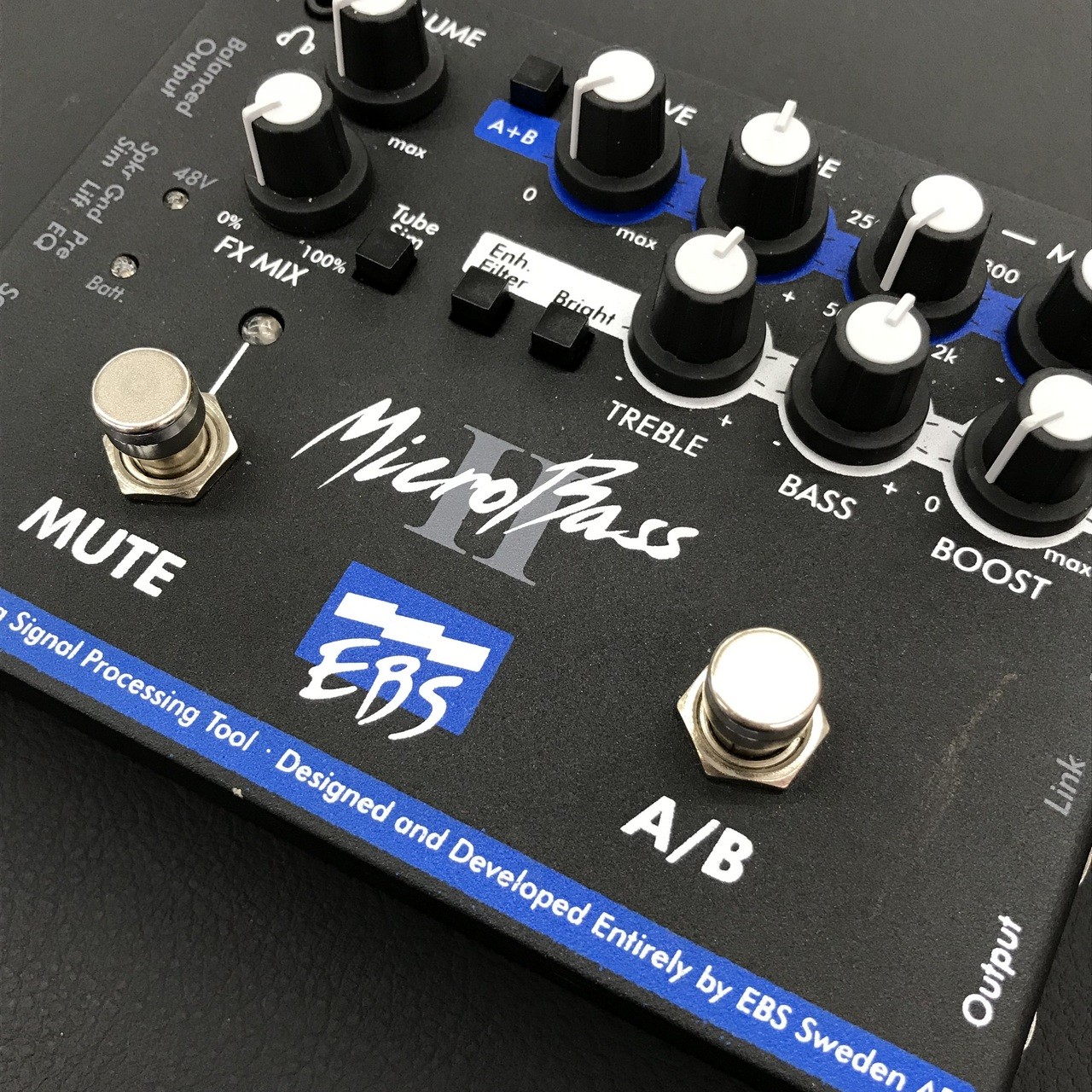 EBS Micro Bass II 2-Channel Bass Preamp Tube Simulator Used