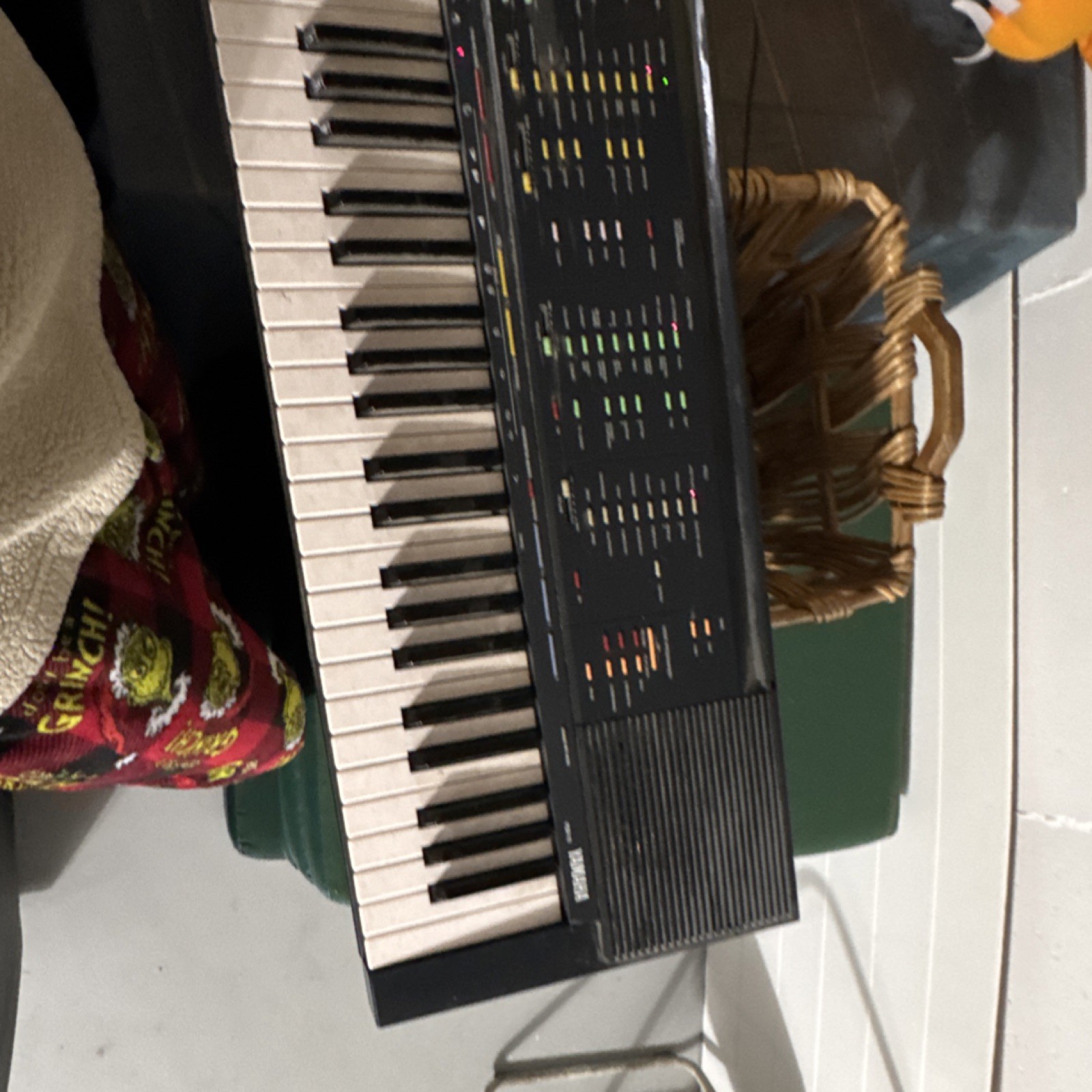 Yamaha 49-Key Electronic Keyboard Black, with stand
