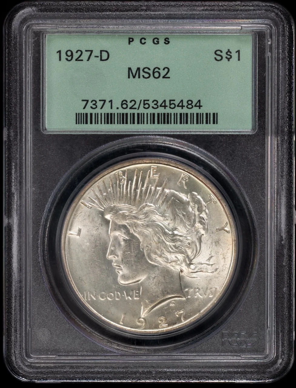 1927 D Peace Silver Dollar PCGS MS-62