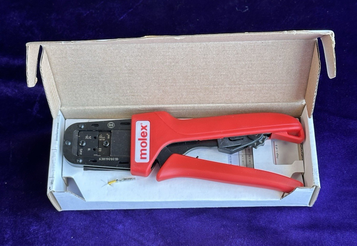 Molex Tool Hand Crimper 638190901B AWG 18-24 MADE IN SWEDEN