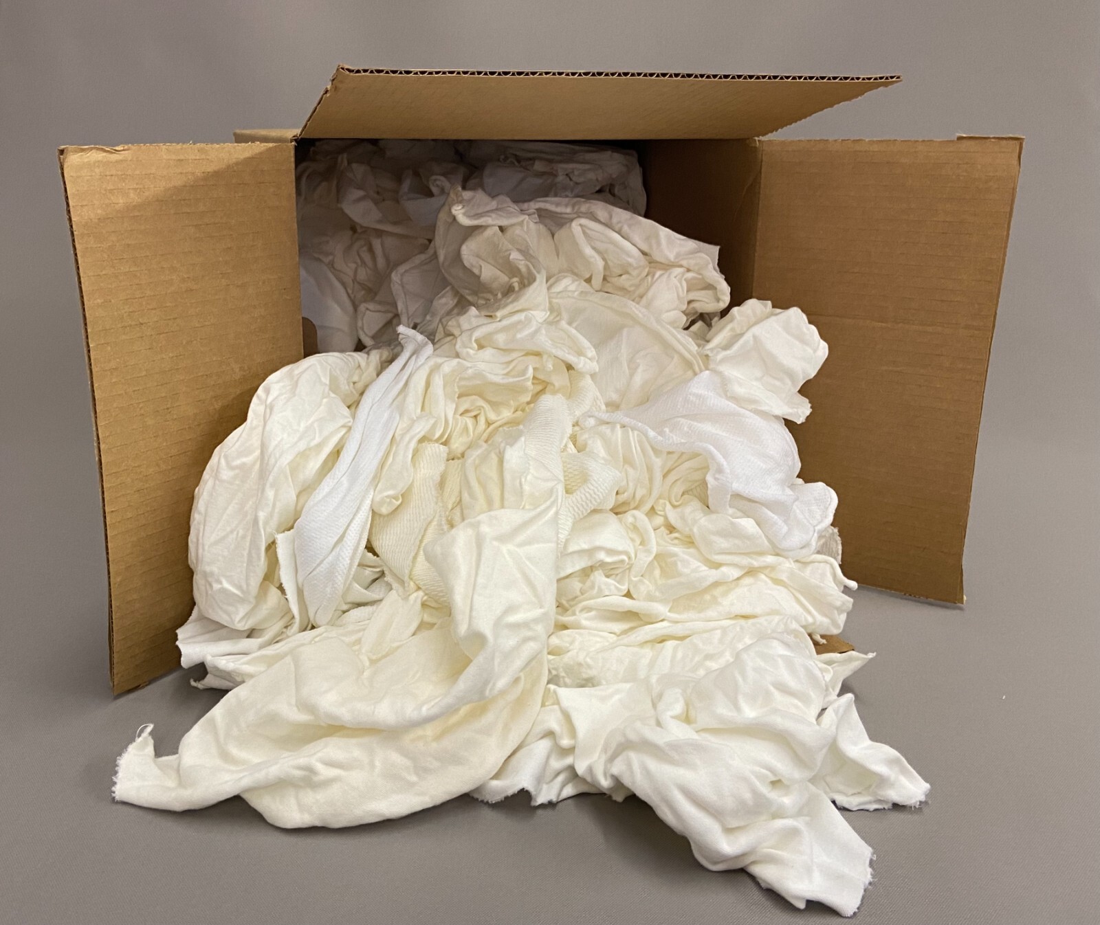 Cottonall White Knit Blend Knitted Wiping Cloths 5lb Box Rags