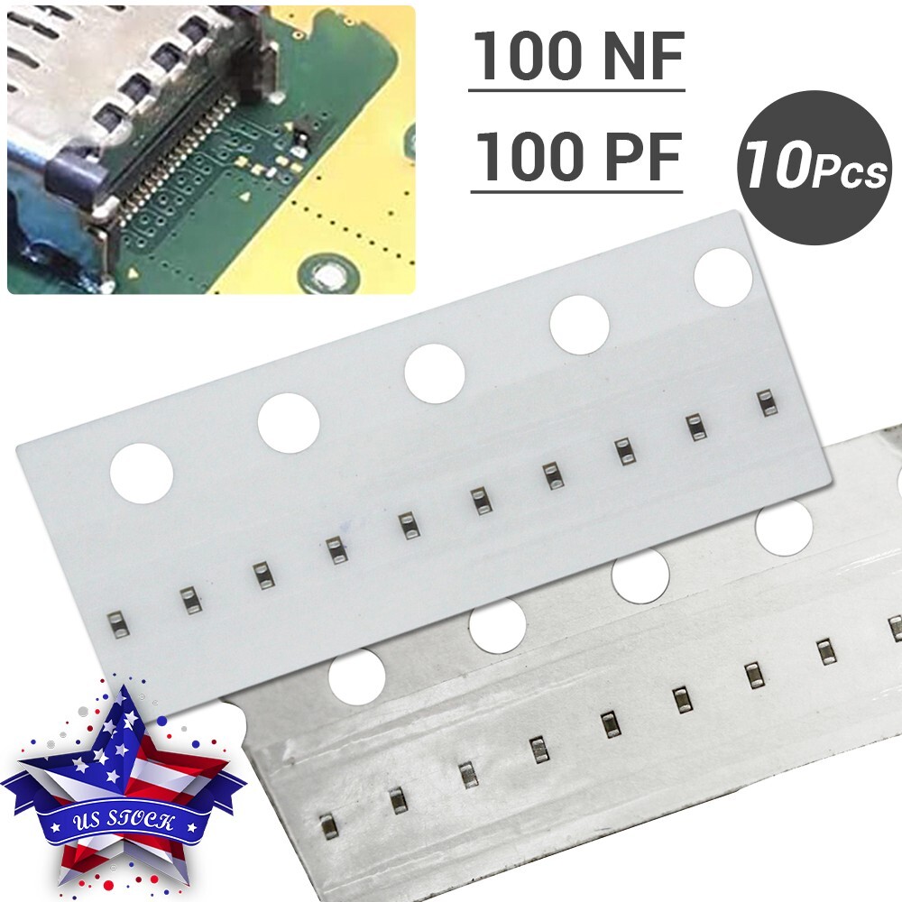 For PS5 Playstation 5 HDMI Port Capacitor Cap SMD 0201 100NF 100PF Repair Filter