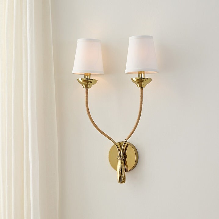 Ballard Designs Regina 2-Light Wall Sconce with Shades