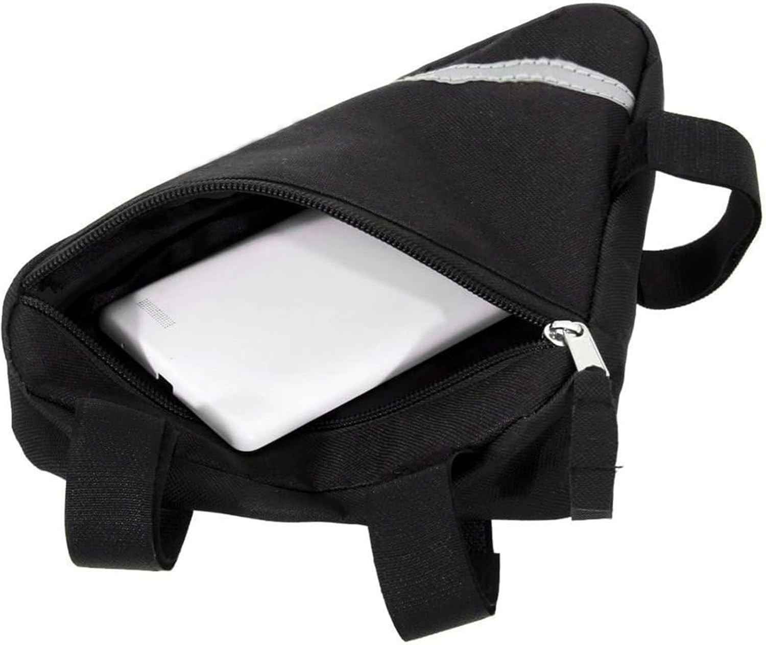 Compact Bicycle Frame Bag - Reflective, Lightweight & Easy to Install, Black