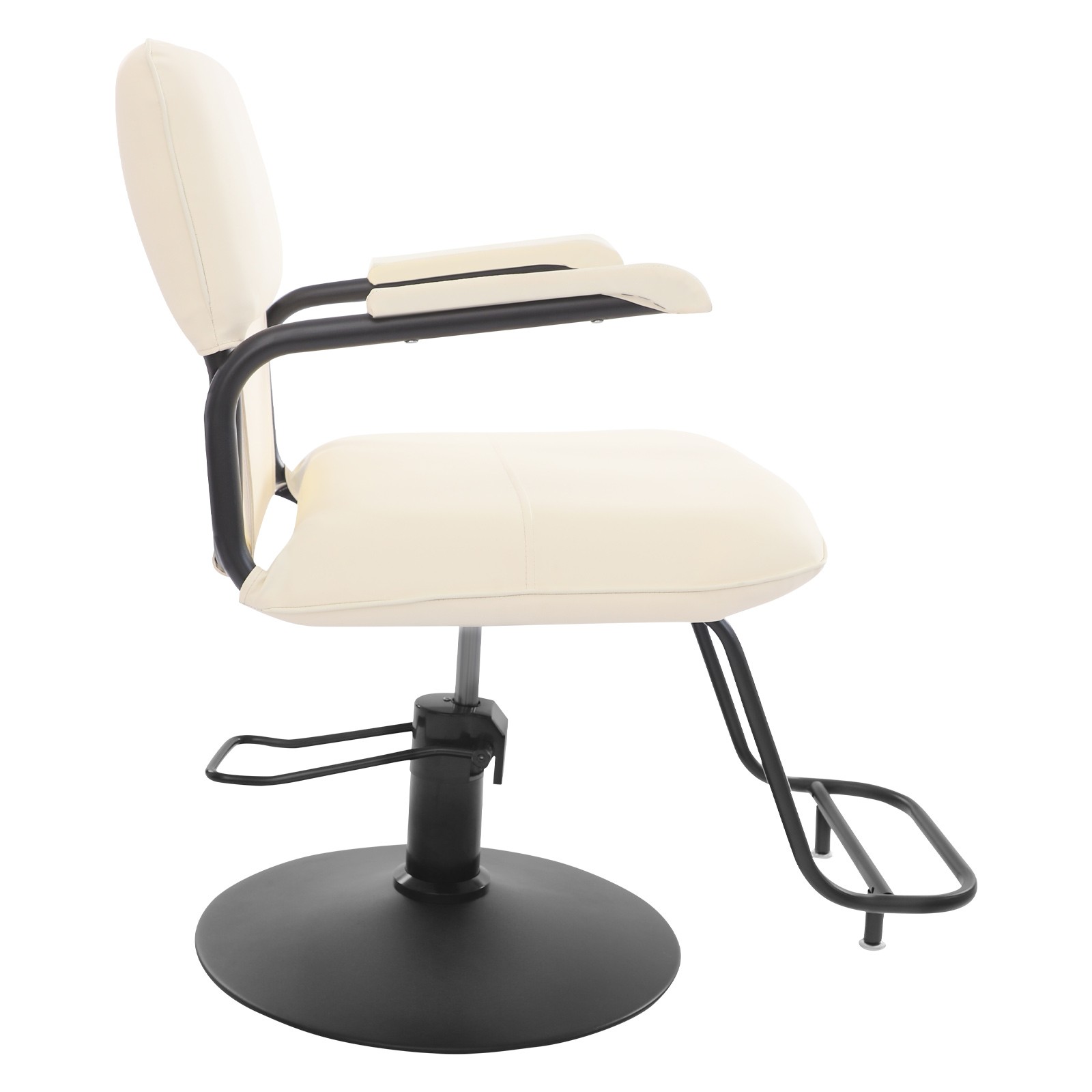 Salon Styling Chair, 360° Swivel Barber Chair, Adjustable Beauty Chair -white