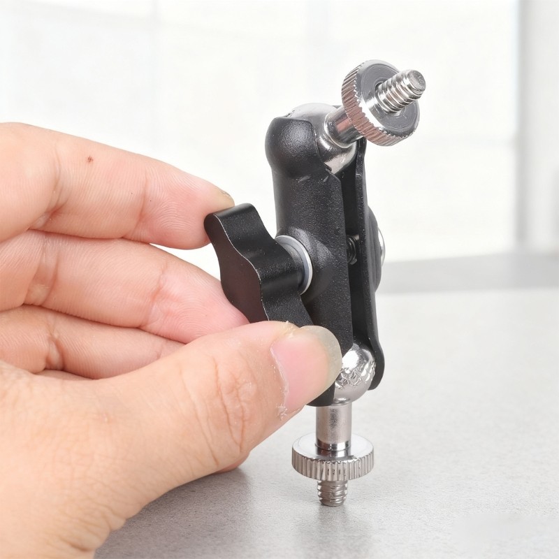 Aluminum Alloy Camera Accessory Adapter 1/4Inch Double Thread Rotatable Mount