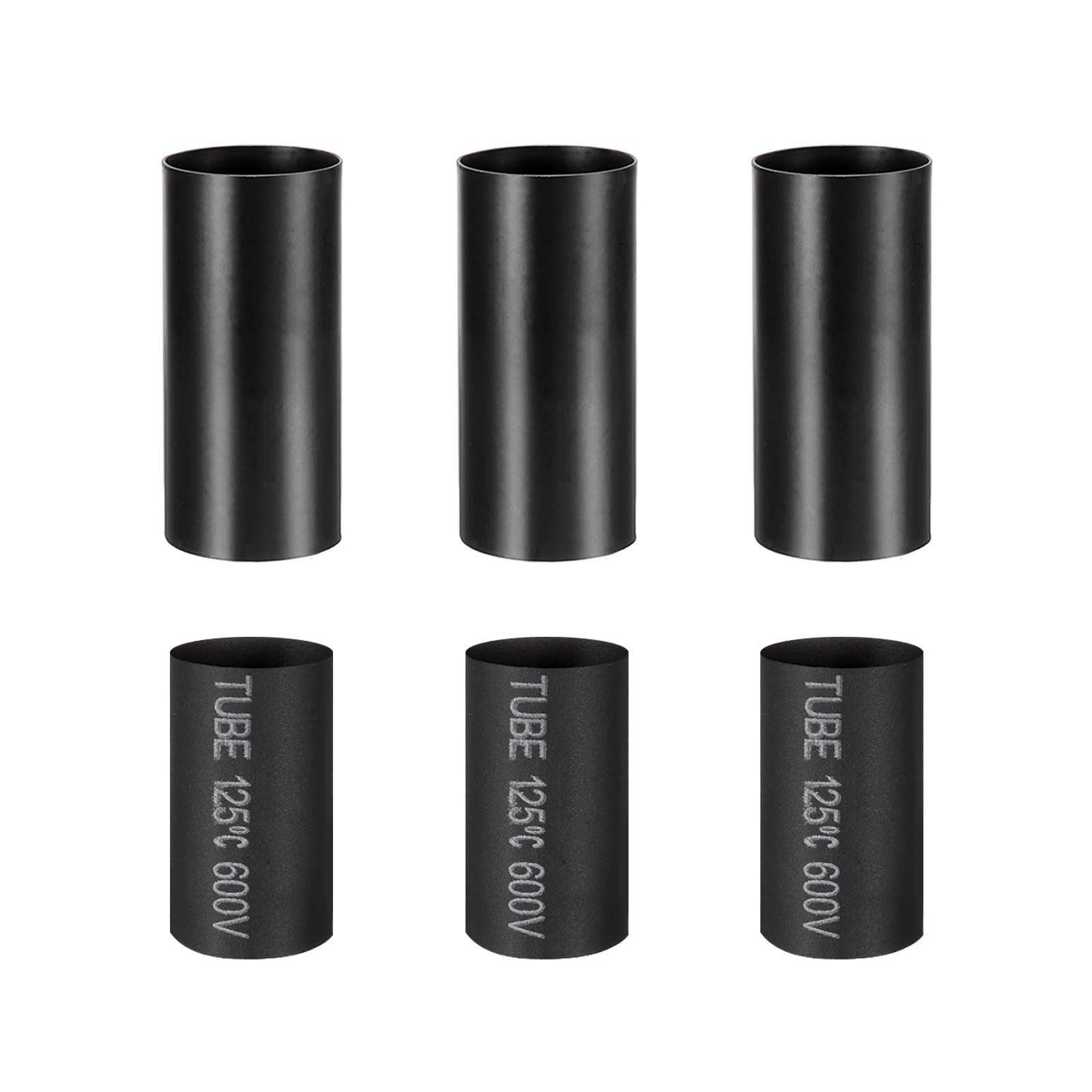3Pcs 2" Tall Metal E12 Candle Covers Sleeves Black
