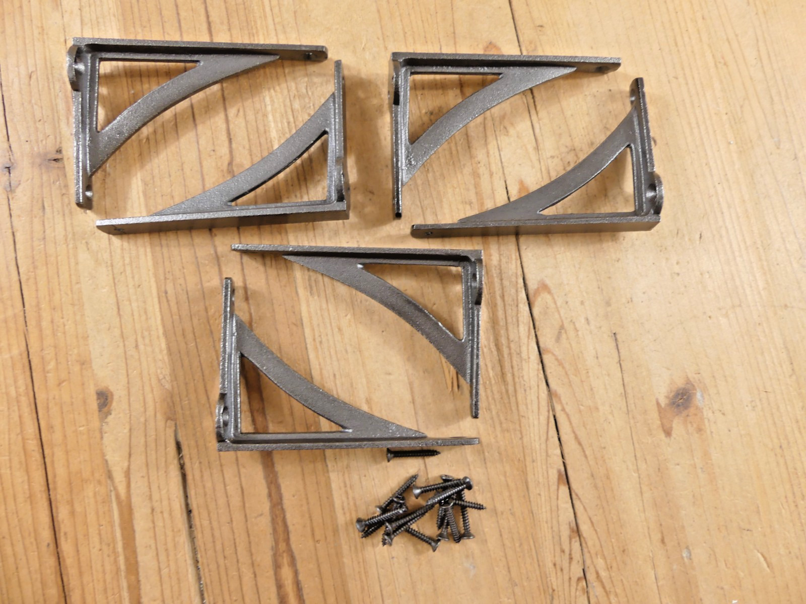 6 Cast Iron Anlge Brackets Braces Shelf Bracket Corbels Shelf Small 4 1/2" X 3