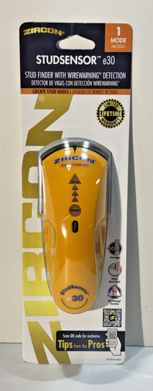 ZIRCO Studsensor E30 Electronic Edge Finding Stud Finder Wood And Metal NEW.