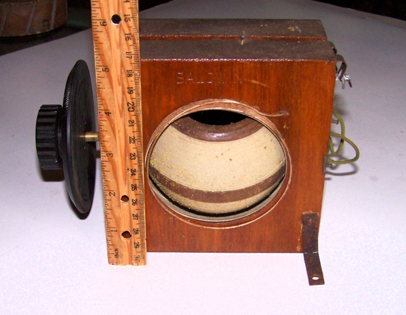 1920's Baldwin Tuning Coil Assembly With 0-100 Dial AndTerminal Thumb Screws