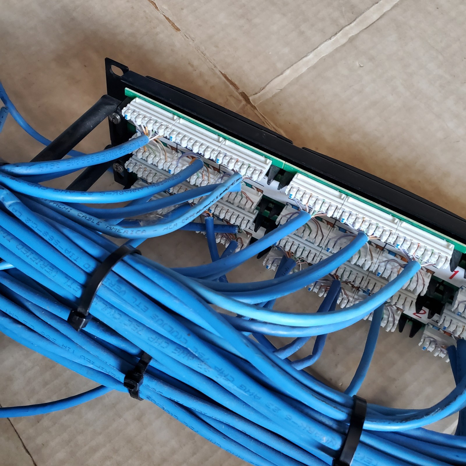 48-Port eXtreme Cat 6+ Flat 110-Style 2RU Patch Panel with Cable Management Bar