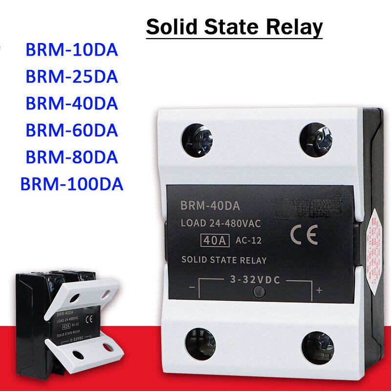 BRM-10DA/25DA/40DA/60DA/80DA/100DA Single Phase Solid State Relay Module Control