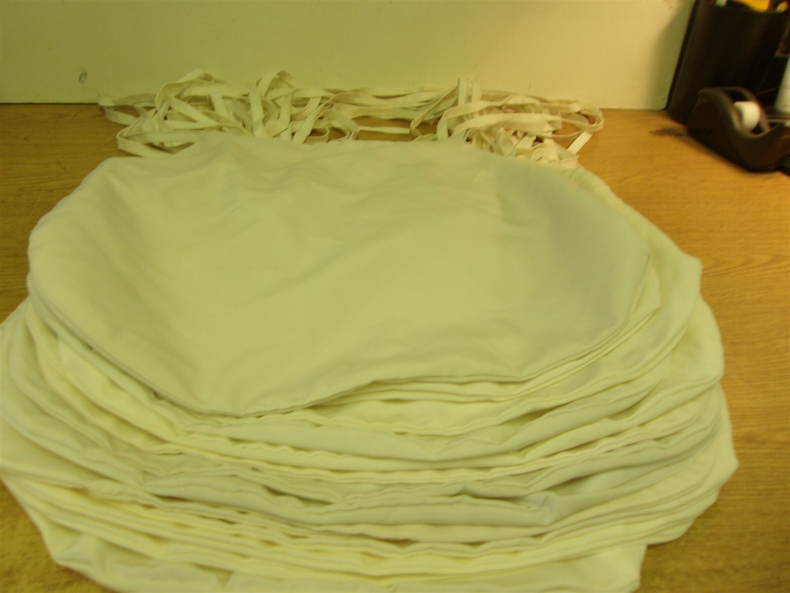 Lot of 15 Off White Chair Tie Back Cusion Covers 17" x 17" *FREE SHIPPING*