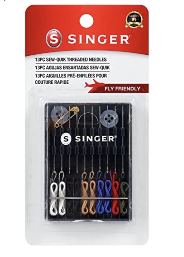 Singer Notions 01925 Sew-Quik Threaded Hand Needle Kit New E13