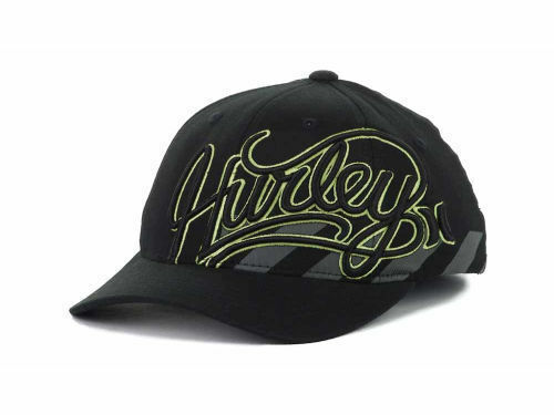 Hurley Black and Lime Boys Flex fit  Hat Cap Lid one size fits most